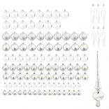 112 részes karácsonyfadísz, több színben-ezüst