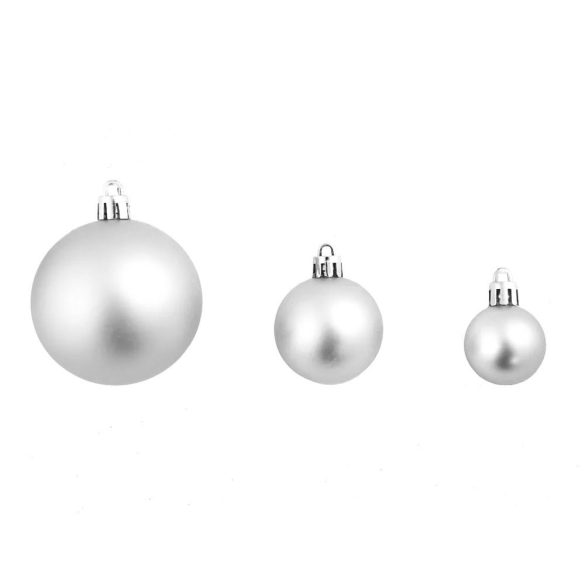 112 részes karácsonyfadísz, több színben-ezüst