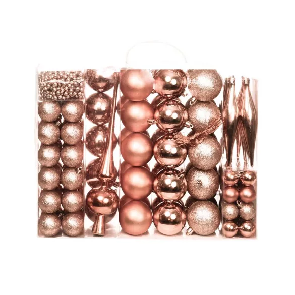 112 részes karácsonyfadísz, több színben-rose gold