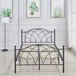 Lotti fém ágykeret ajándék ágyráccsal, több méretben és színben-Fekete 160x200 cm