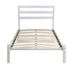   Bella fém ágykeret ajándék ágyráccsal, több méretben és színben-Fehér 90x200 cm-es-fehér