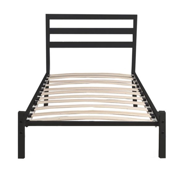 Bella fém ágykeret ajándék ágyráccsal, több méretben és színben-Fekete 160x200 cm-es-fekete
