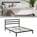 Bella fém ágykeret ajándék ágyráccsal, több méretben és színben-Fekete 180x200 cm-es-fekete
