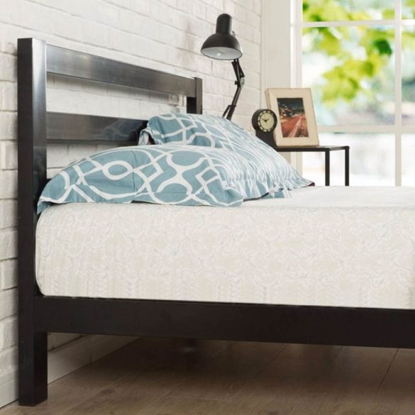 Bella fém ágykeret ajándék ágyráccsal, több méretben és színben-Fekete 180x200 cm-es-fekete