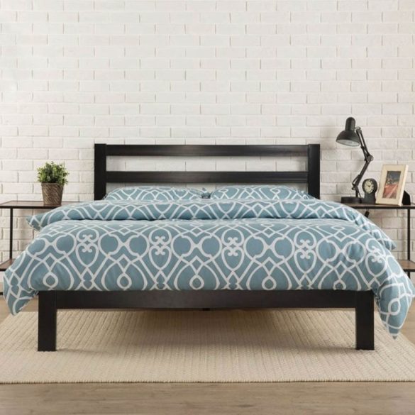 Bella fém ágykeret ajándék ágyráccsal, több méretben és színben-Fekete 180x200 cm-es-fekete