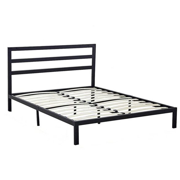 Bella fém ágykeret ajándék ágyráccsal, több méretben és színben-Fekete 180x200 cm-es-fekete