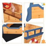 Kalózhajó formájú homokozó