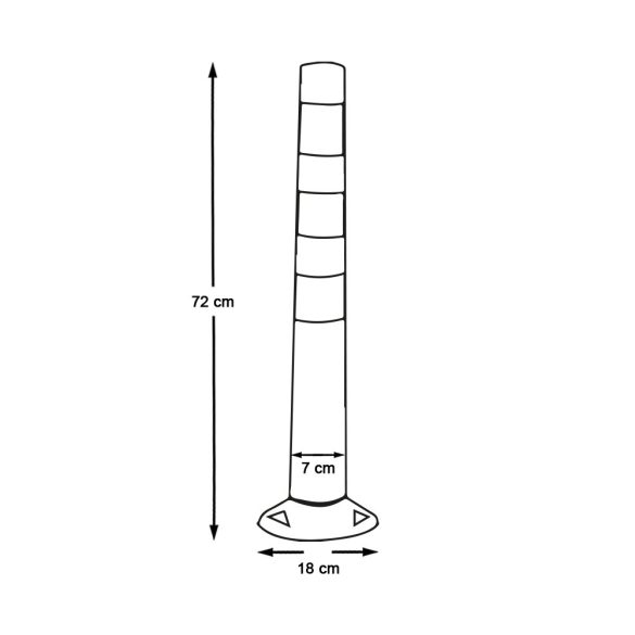 Műanyag terelőoszlop 5 db