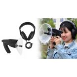 Irányított parabolikus mikrofon fejhallgatóval