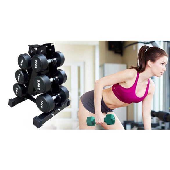 Súlyzó tartó 3 pár súlyzónak