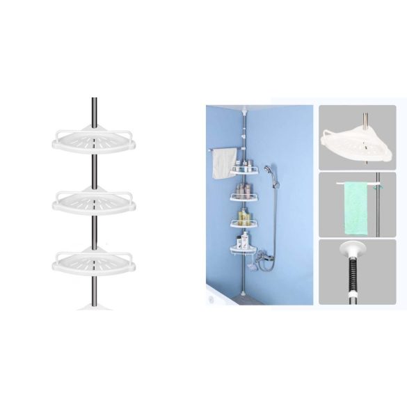 Teleszkópos fürdőszobapolc