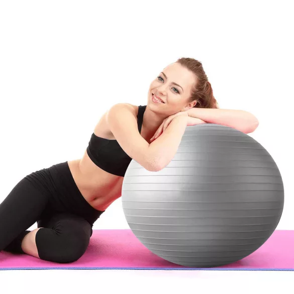 Fitnesz labda, 75 cm, pumpával