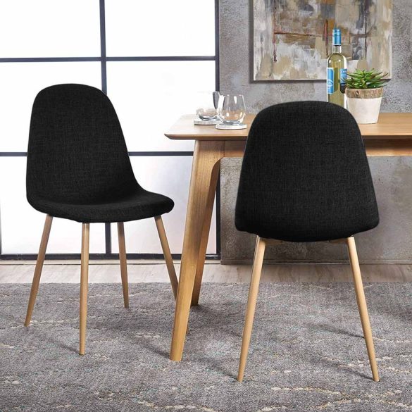 4 db szövetborítású szék, több színben-fekete