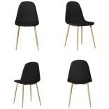 4 db szövetborítású szék, több színben-fekete