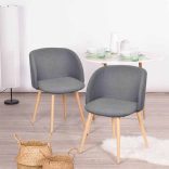 Betti kárpitozott szék, 2 db -szürke