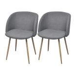 Betti kárpitozott szék, 2 db -szürke