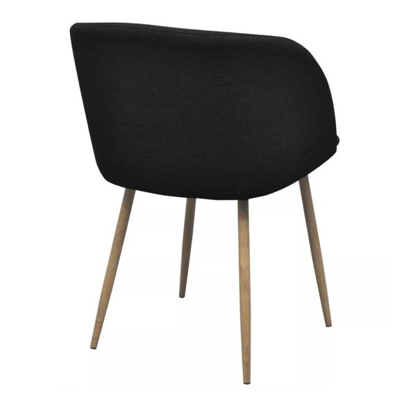 Betti kárpitozott szék, 2 db -fekete
