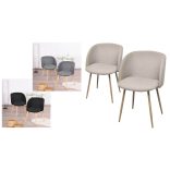 Betti kárpitozott szék, 2 db -bézs