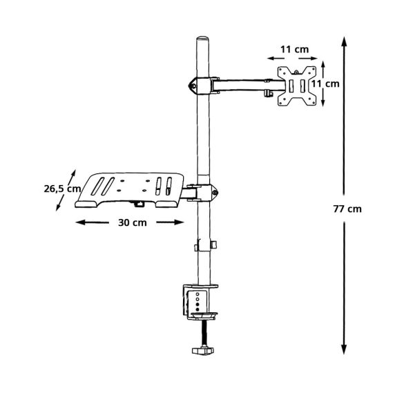Asztali monitor és laptoptartó állvány