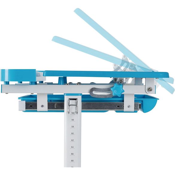 Állítható magasságú, többfunkciós, gyerek íróasztal-kék