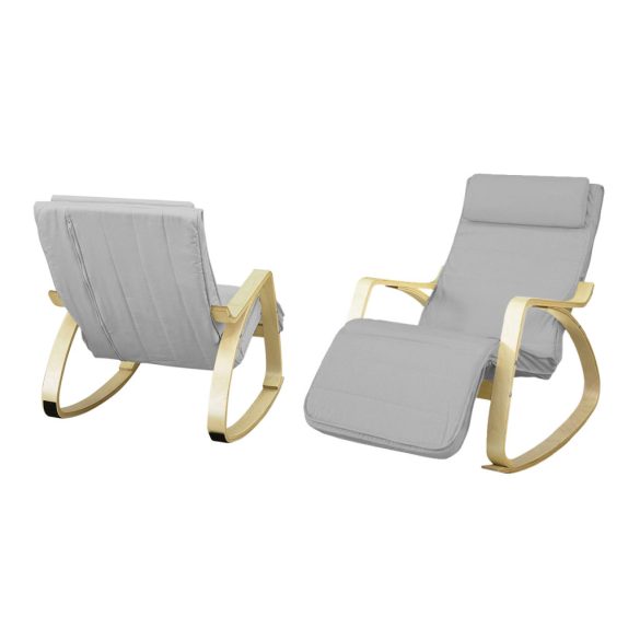 Hintaszék, állítható lábtartóval - Szürke