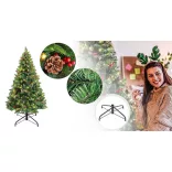 LED-es műfenyő több típusban, melegfehér-320 LED-es, 210 cm