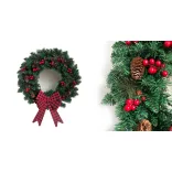 Karácsonyi ajtódísz 60 cm-es, 50 LED -del