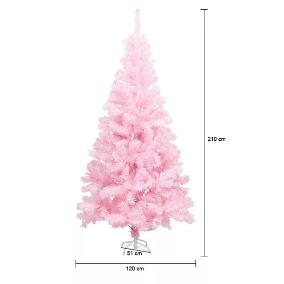 Rózsaszín műfenyő - több méretben-210 cm-es