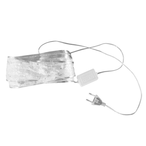 250 LED-es karácsonyi szalag, ezüst, 25 m