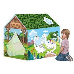 Kiszínezhető játék sátor több típusban-dinoszaurusz