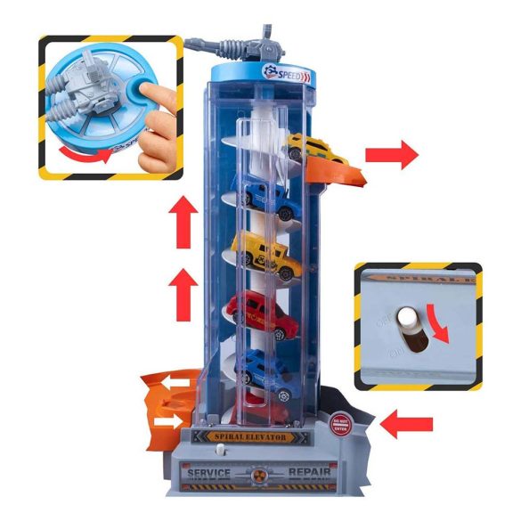 4 szintes parkolóház lifttel, 6 db járművel