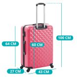 Utazóbőrönd szett kozmetikai táskával, több színben-mályva