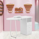 Manikűrasztal, műkörmös asztal, beépített elszívóval, 3 fiókkal