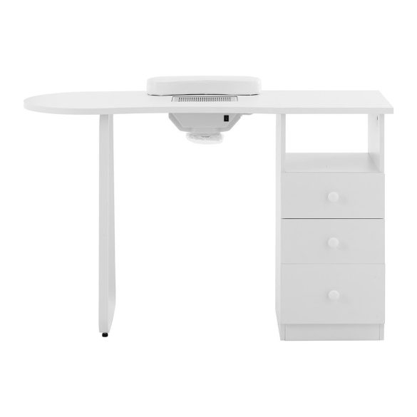 Manikűrasztal, műkörmös asztal, beépített elszívóval, 3 fiókkal