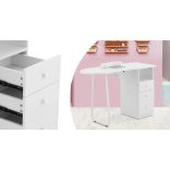 Manikűrasztal, műkörmös asztal, beépített elszívóval, 3 fiókkal