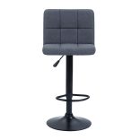 Szövet borítású bárszék 2db, sötétszürke