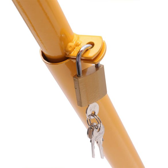 Lehajtható, lakatolható parkolásgátló