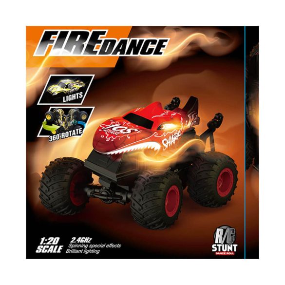 Távírányítós cápa autó, piros