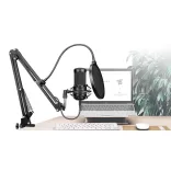 Asztalra szerelhető  stúdió mikrofon,  USB csatlakozóval