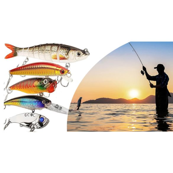 Horgászcsali és horog készlet