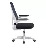 Ergonomikus irodai szék felhajtható könyöktámasszal fehér