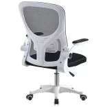 Ergonomikus irodai szék felhajtható könyöktámasszal fehér