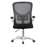Ergonomikus irodai szék felhajtható könyöktámasszal fehér