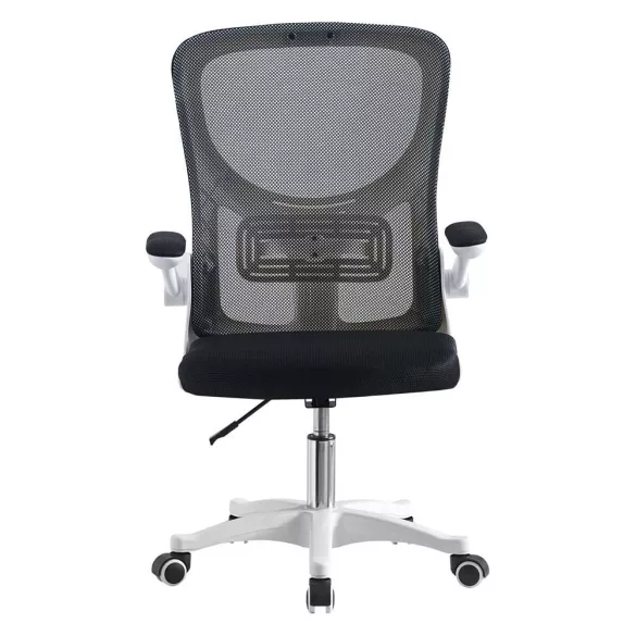 Ergonomikus irodai szék felhajtható könyöktámasszal fehér