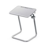 Állítható magasságú reggelizőasztal tablettartóval, szürke