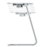 Állítható magasságú reggelizőasztal tablettartóval, szürke