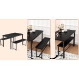 3 részes, fém vázas étkezőgarnitúra 2 paddal