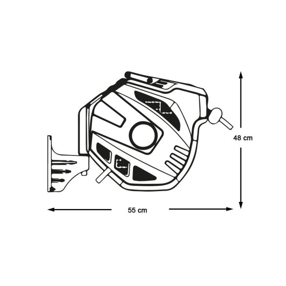 Tömlődobos kerti locsoló szett, 30 méteres