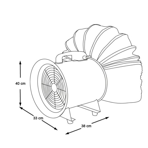 Hordozható elszívó ventilátor