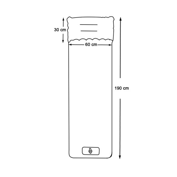Egyszemélyes túramatrac, zöld